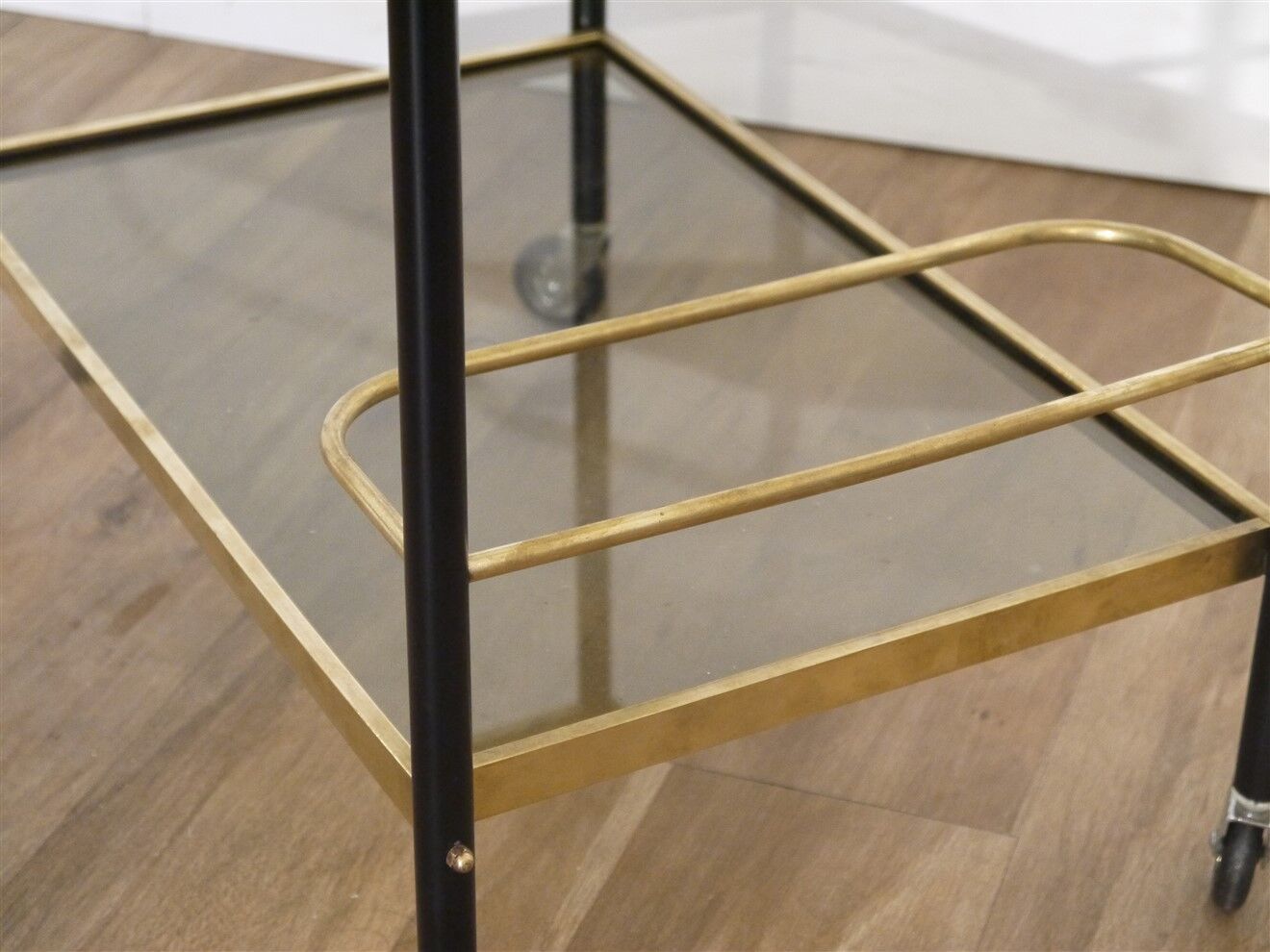 Vintage bar service in brass and metal and glass 1970