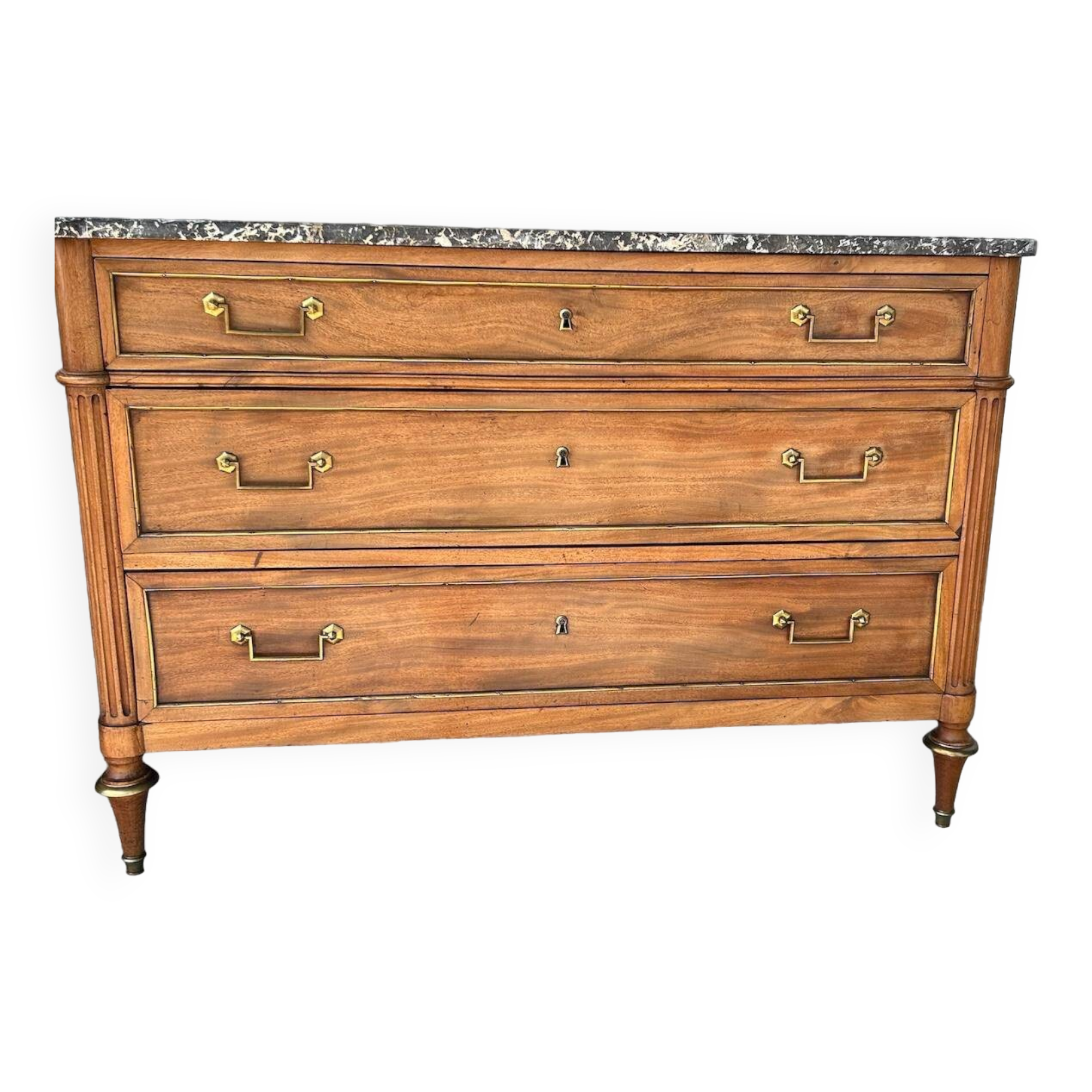 Louis XVI Period Blond Mahogany Chest of Drawers - 18th Century