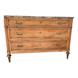 Louis XVI Period Blond Mahogany Chest of Drawers - 18th Century