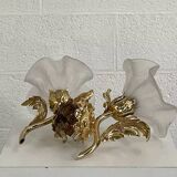 Pair of vintage gold wall lights