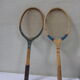 Lot of two wooden tennis rackets Florence de Courtie et Revenge