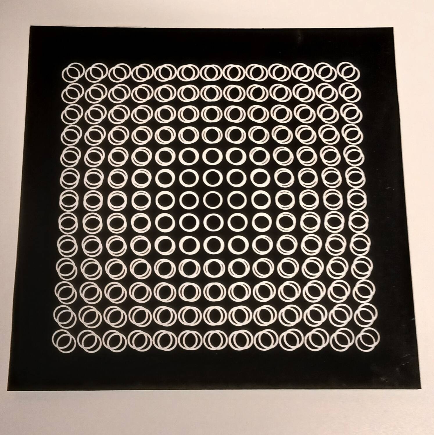 Vasarely silkscreen print - "Deep Kinetics" - 3D Illusion & Black and White