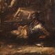 Great 18th century painting landscape with knights