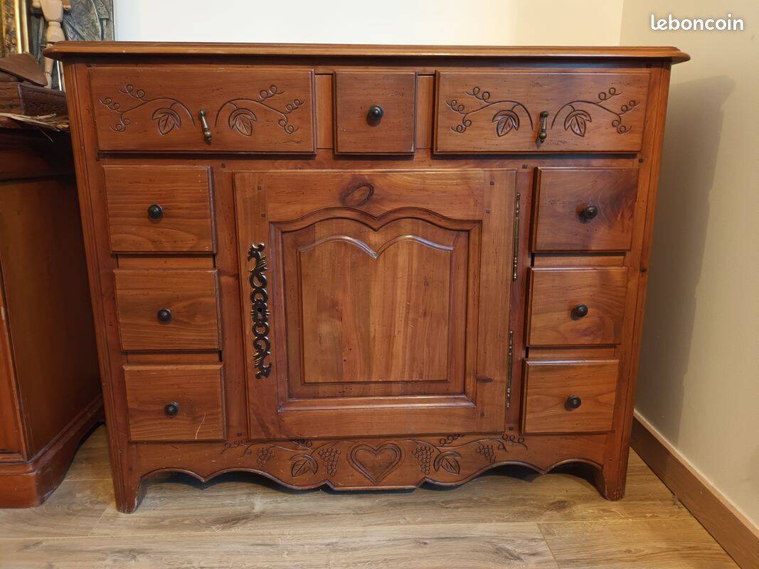 Meuble de salon merisier massif