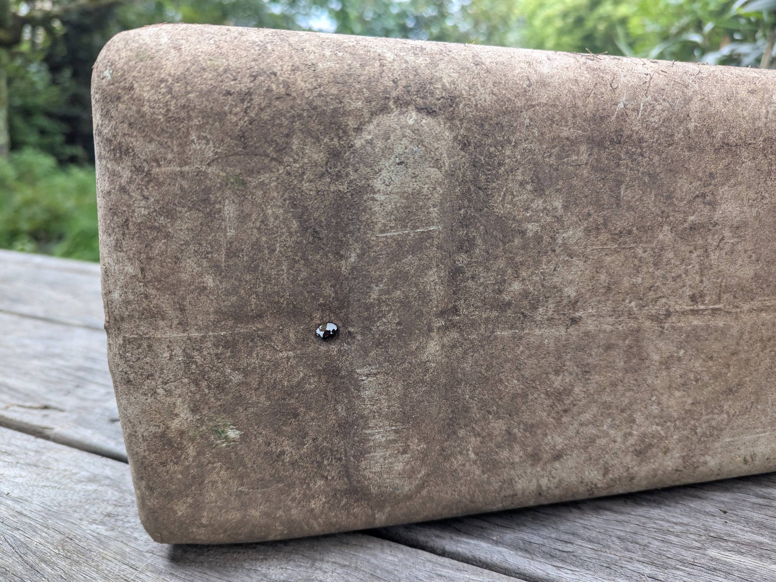 Old fibrecement planter in Eternit style.