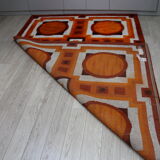 Vintage carpet in wool - 'fity shades of orange' - Germany - 1960's