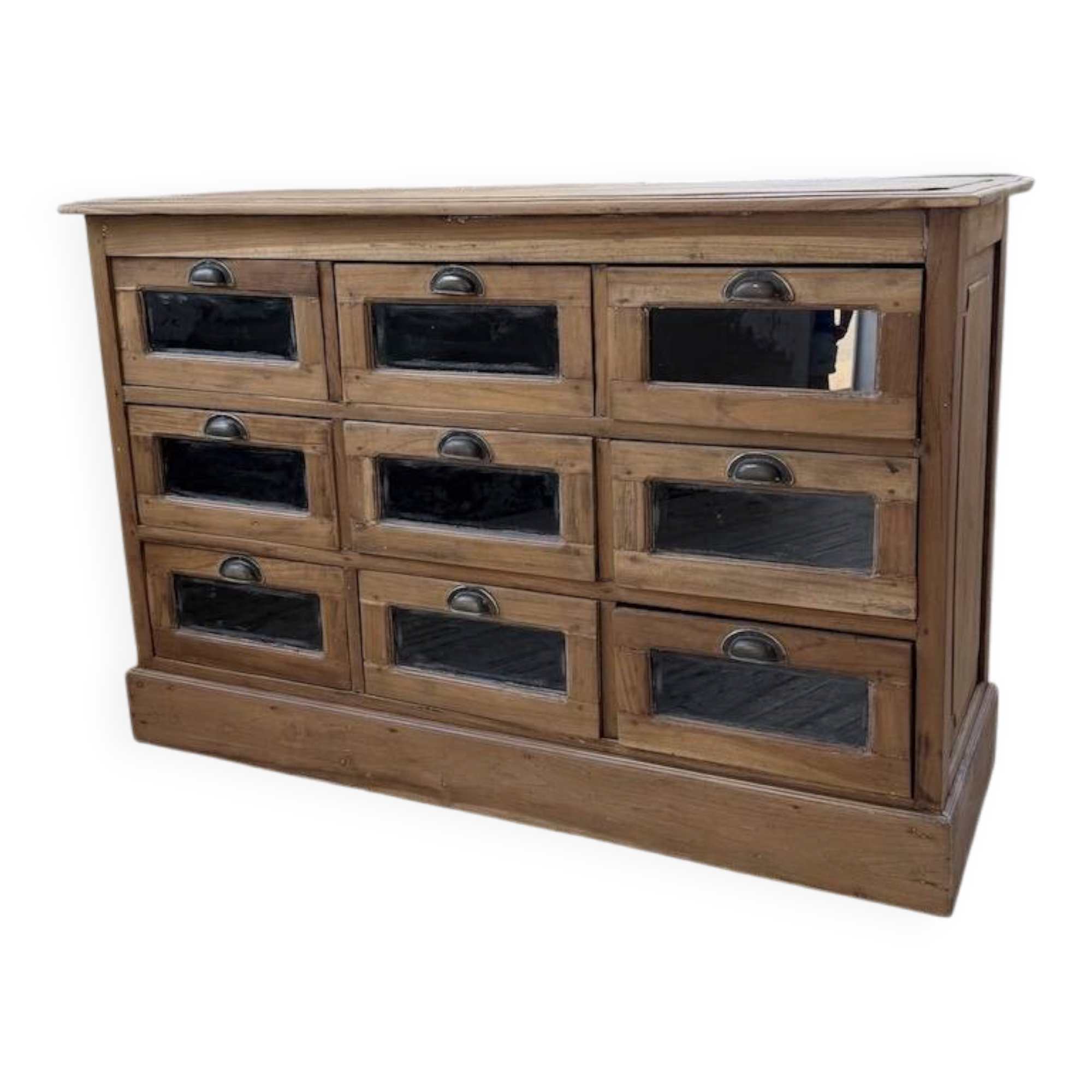 Grainetier meuble de métier en noyer 1950