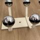 Vintage metal wall coat rack with ten hooks from the 70s