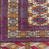 Tapis vintage Turkmen boukhara 98x162 cm
