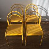 4 vintage metal chairs 1980