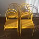 4 vintage metal chairs 1980