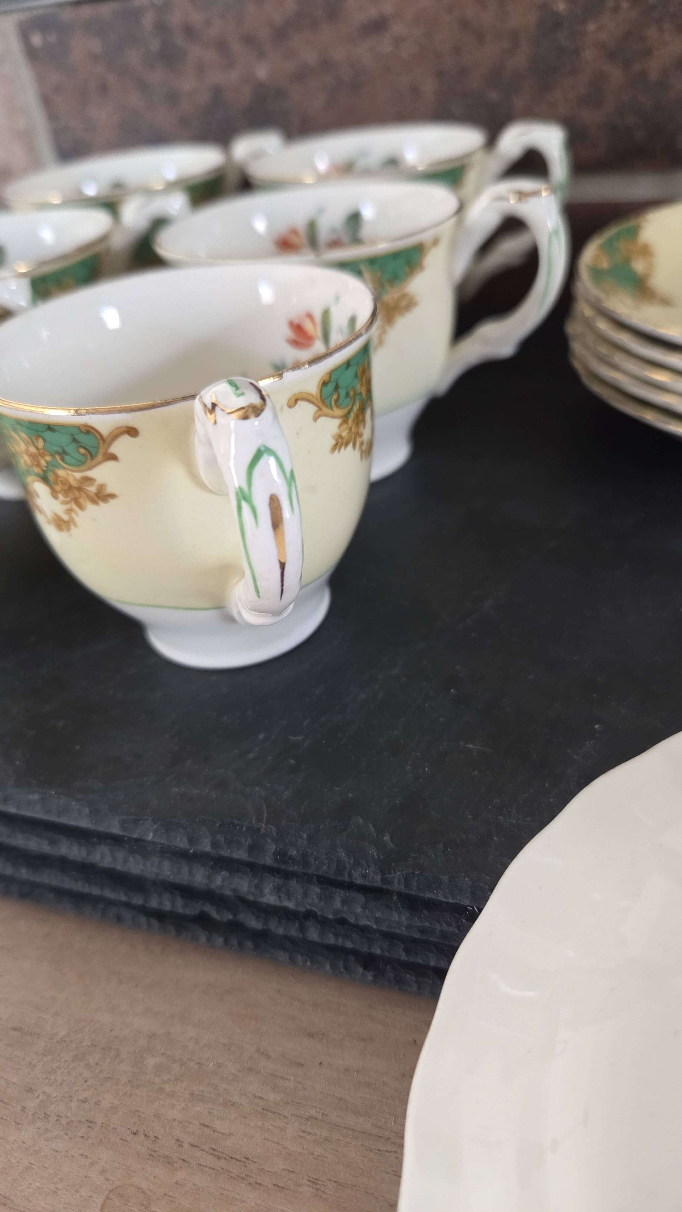 6 cups and 6 saucers w. h. grindley & co.