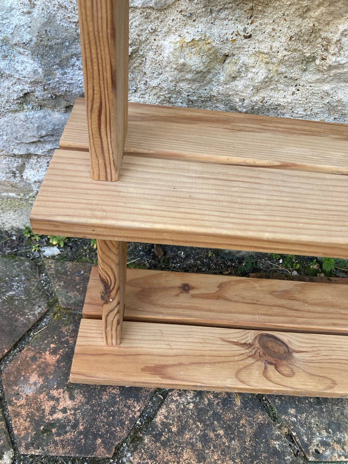 Vintage pine wall shelf