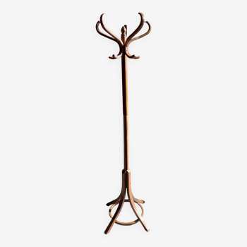 Porte-manteau perroquet en bois Baumann, style bistrot vintage, années 60