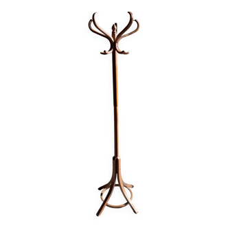 Baumann wooden parrot coat rack, vintage bistro style, 60s