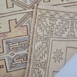 Tapis de couloir Oushak noué à la main