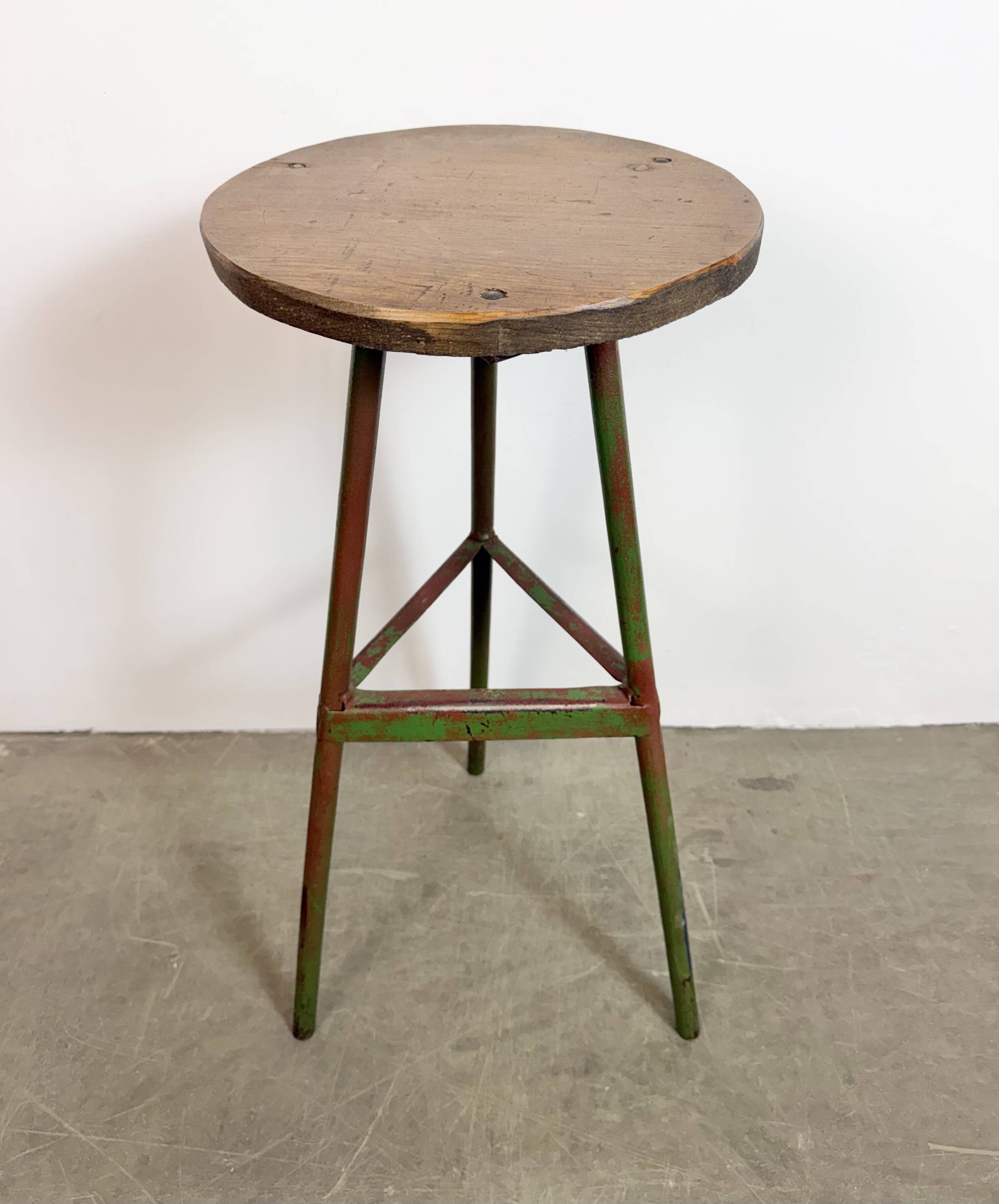 Green Industrial Workshop Stool, 1960s