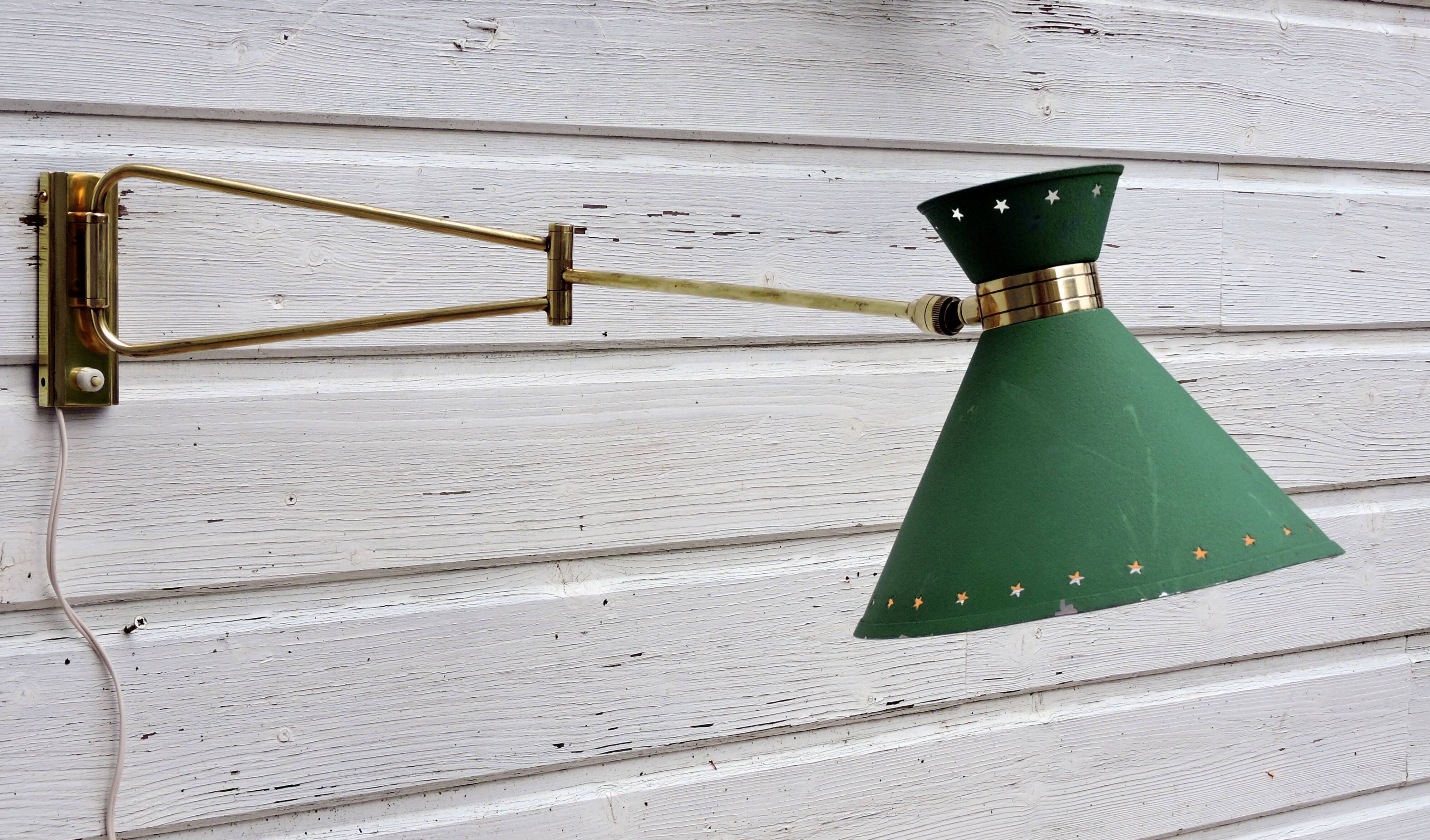 Diabolo wall lamp by René Mathieu, 1950