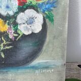 Tableau bouquet de fleurs peinture