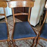 Series of 4 mahogany chairs from the 19th century