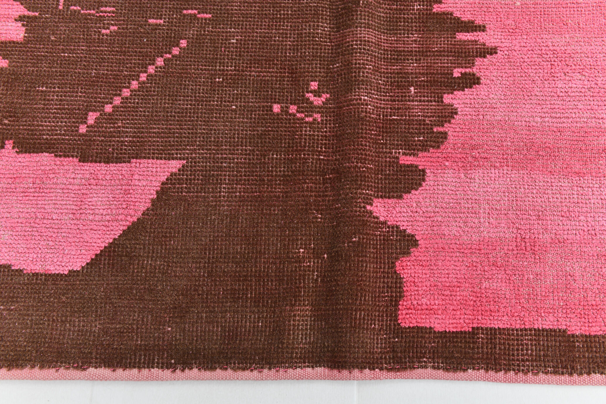 7x10 oversize pink hemp rug, 218x295cm