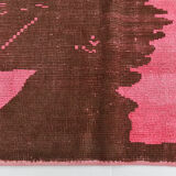 7x10 oversize pink hemp rug, 218x295cm