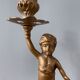 Old candlestick candlestick cherub in bronze