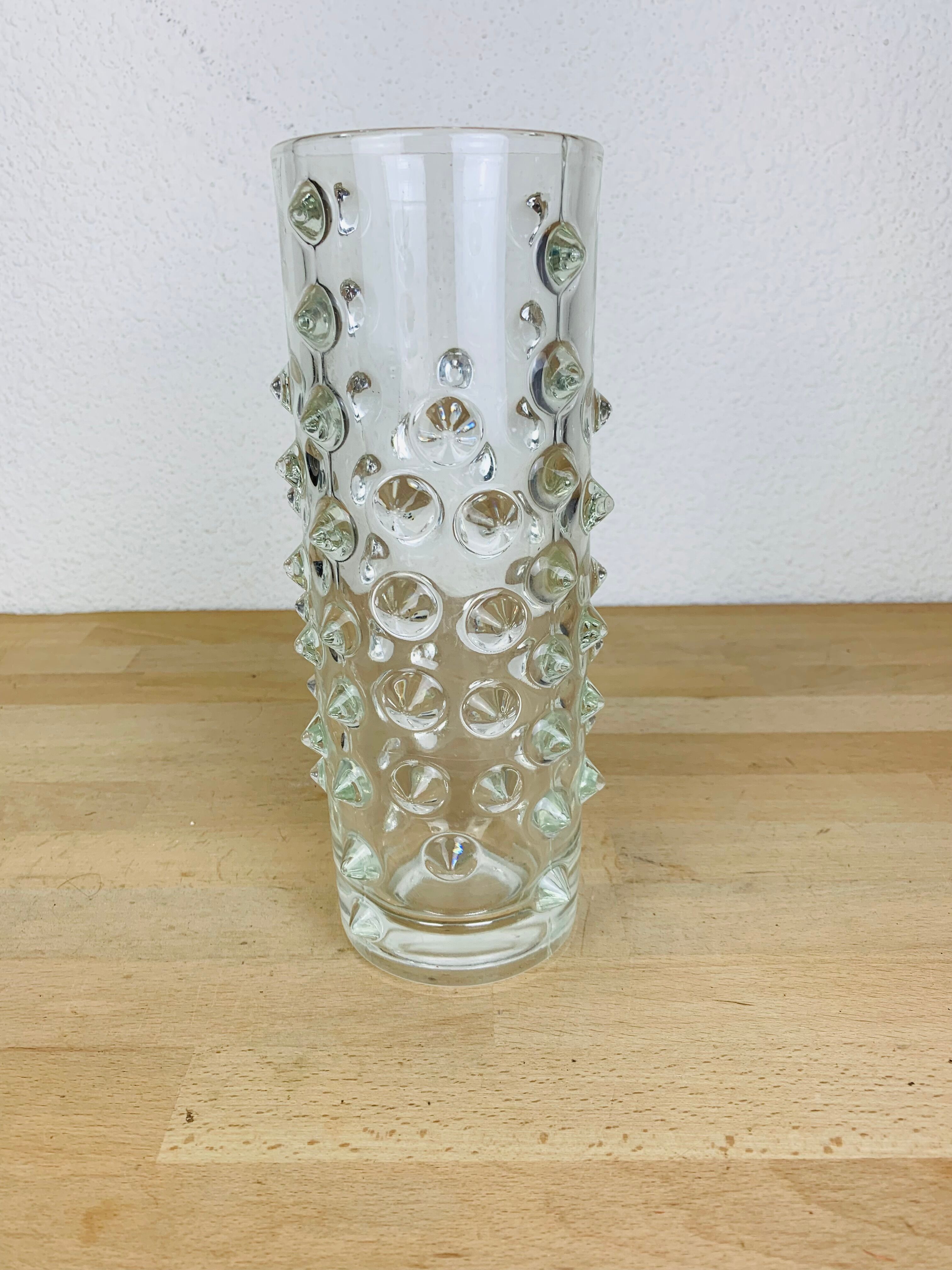 Vintage bubble glass vase