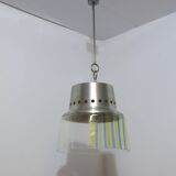 Vintage a. brotto hanging glass lamp esperia 1970s