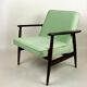 Chaise longue vintage vert clair GFM63 par J.Kedziorek, années 1970