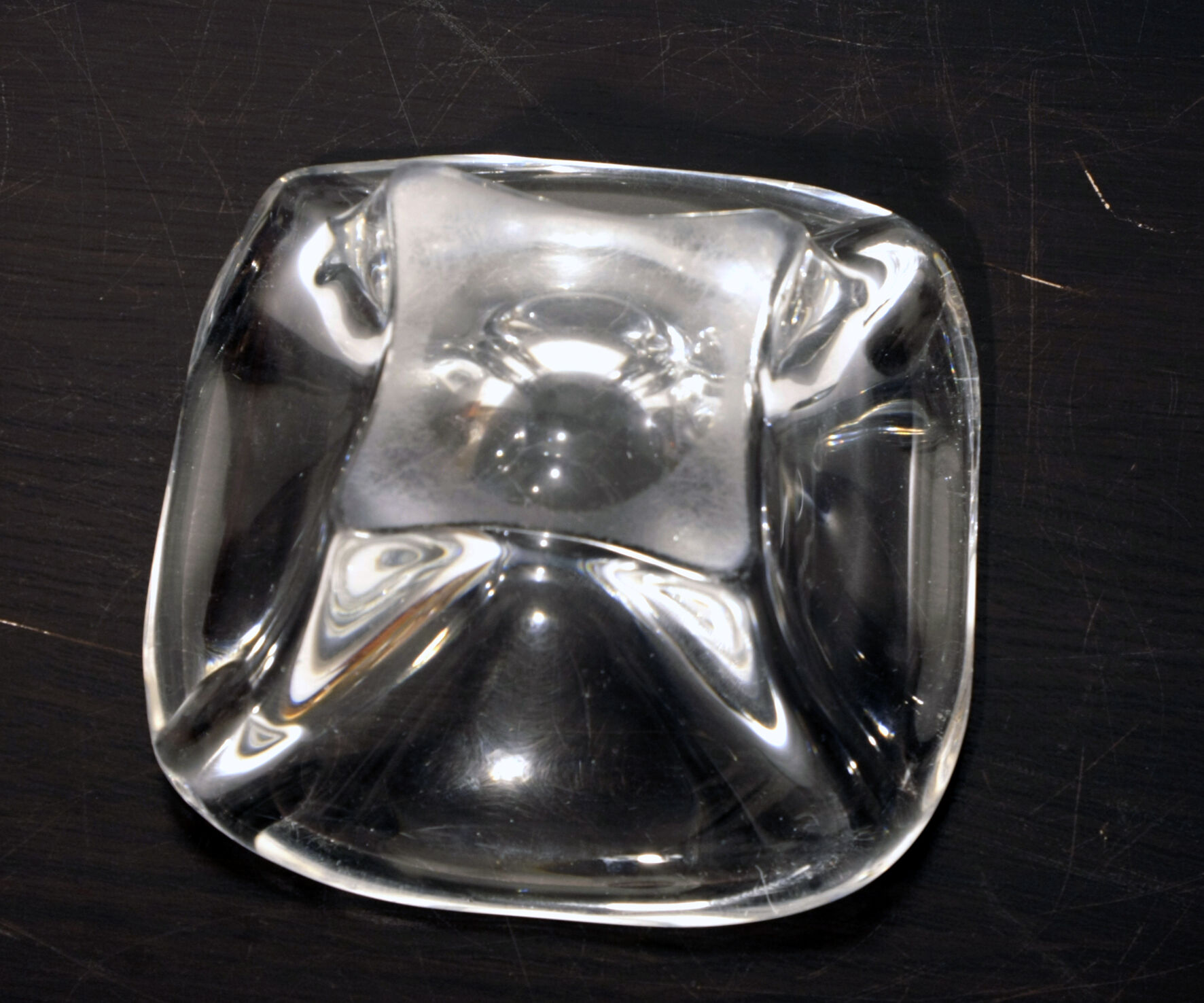 Val St Lambert crystal ashtray