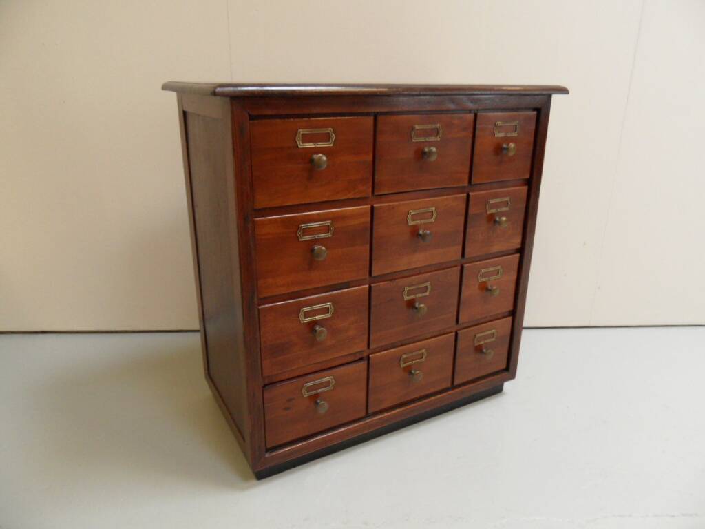 Vintage Dutch filing cabinet with drawers