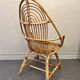 Fauteuil en rotin vintage