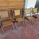 Set of 4 folding chairs old colonial style