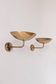 Pair of vintage wall lights, patinated brass, France 1970.