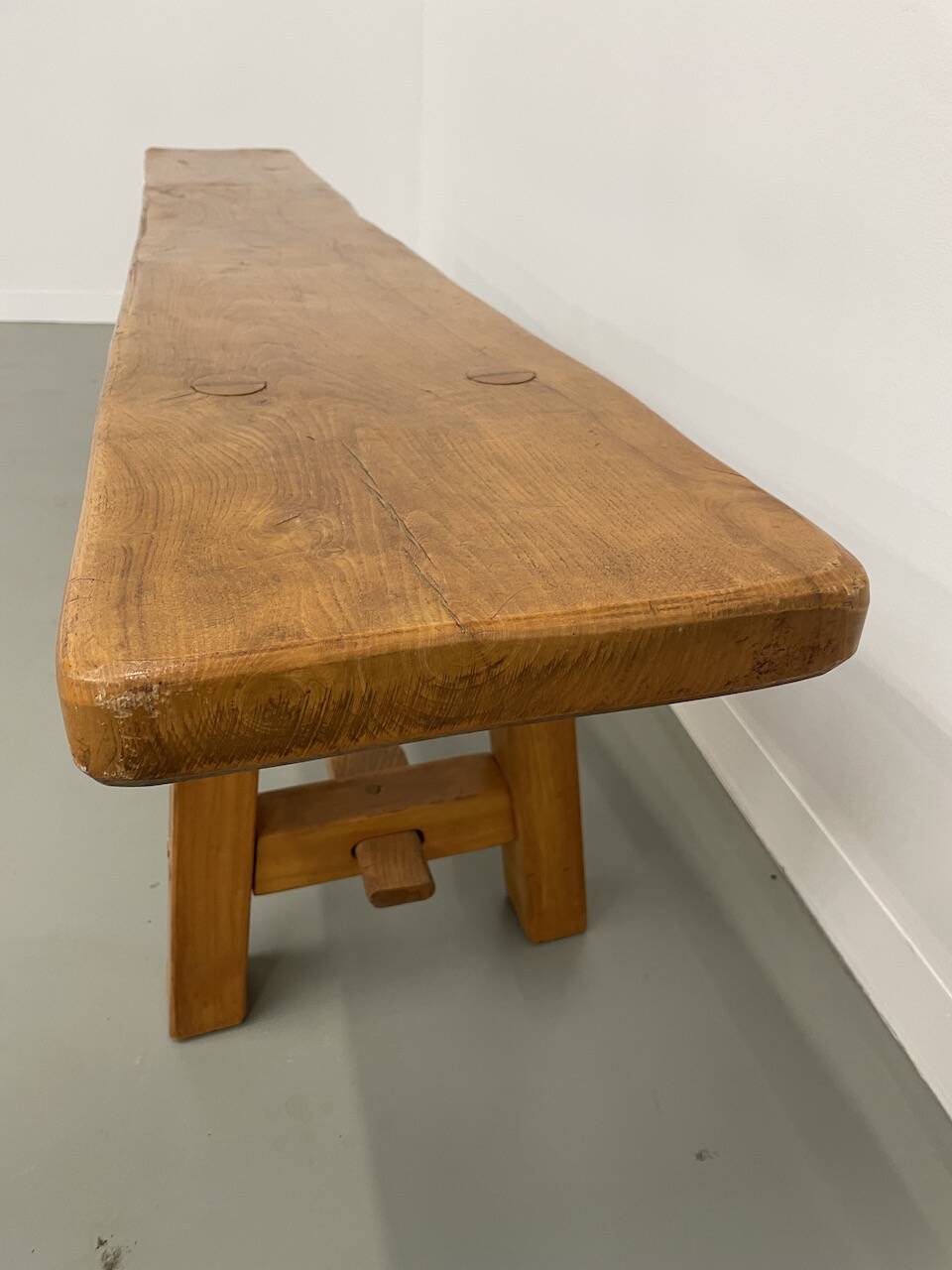 Solid elm bench 2m