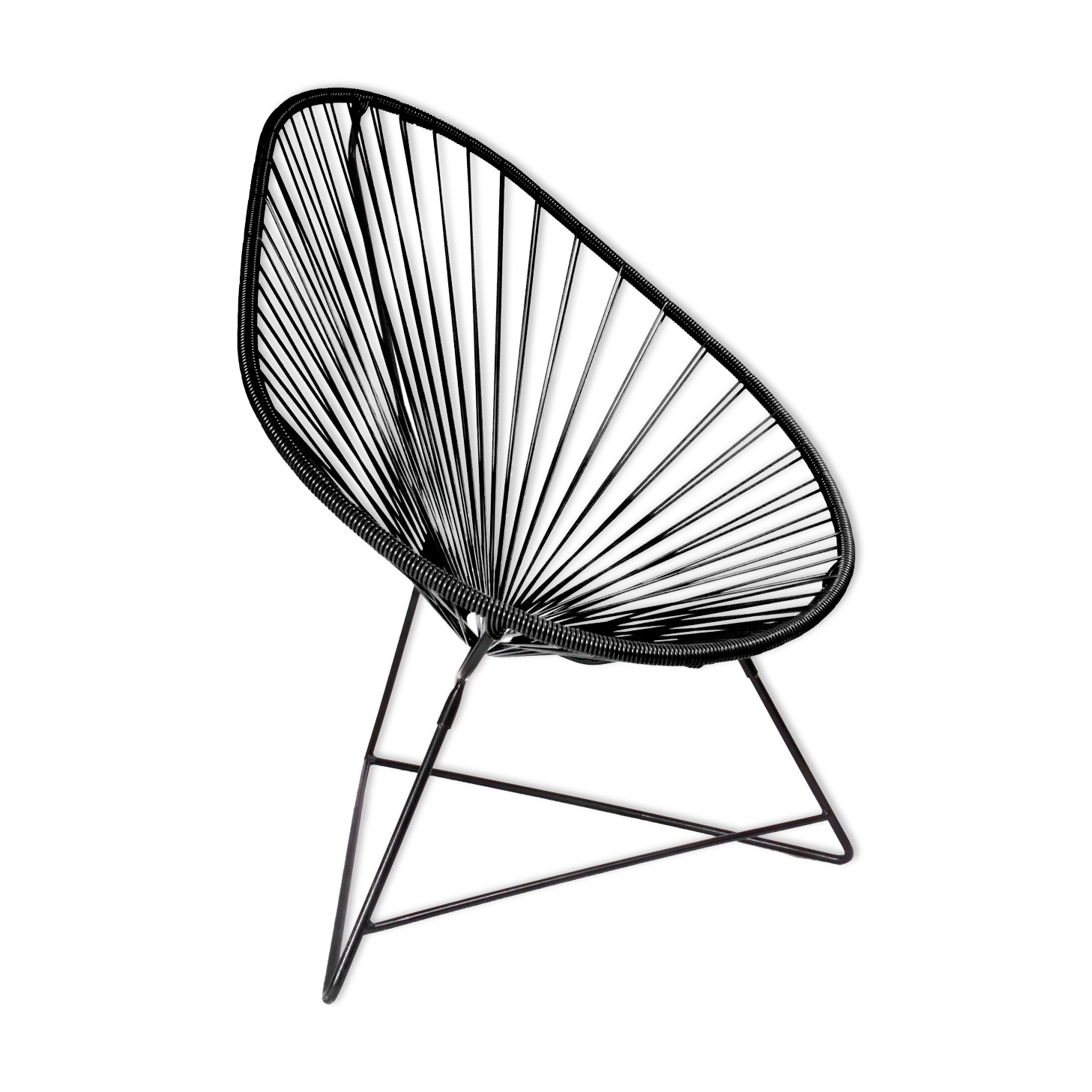Fauteuil acapulco original noir marque boqa