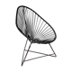 Fauteuil acapulco original noir marque boqa
