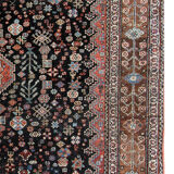 Traditional Antique Shirvan Carpet Handwoven Brown Wool Persian Area Rug