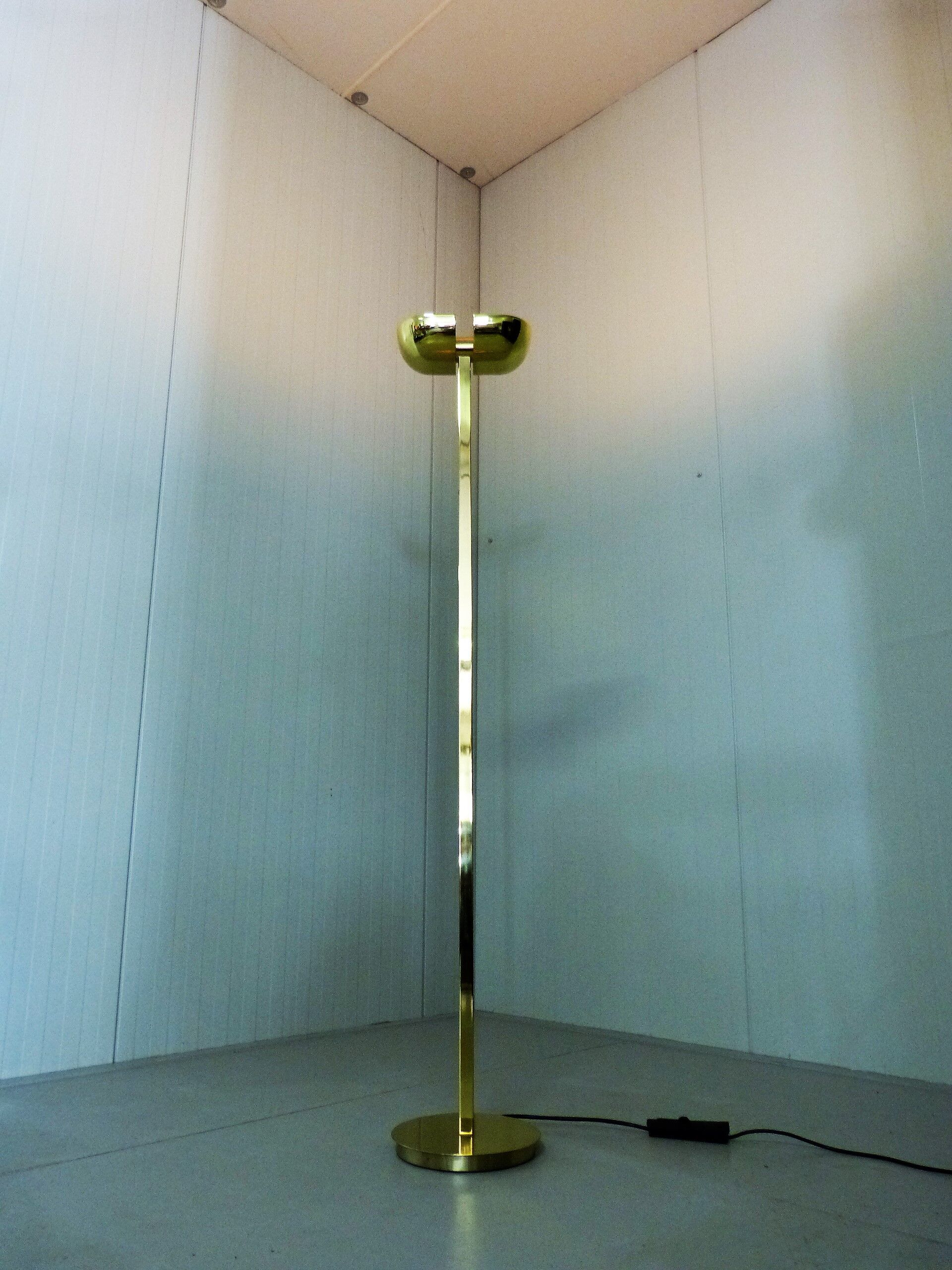 Brass floor lamp by Lumi italy 1970