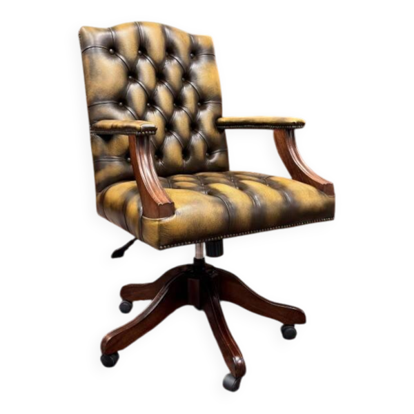Chaise de bureau Chesterfield anglaise classique