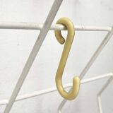 Minimalist white German mid-century coat rack with strings from the 1960s.