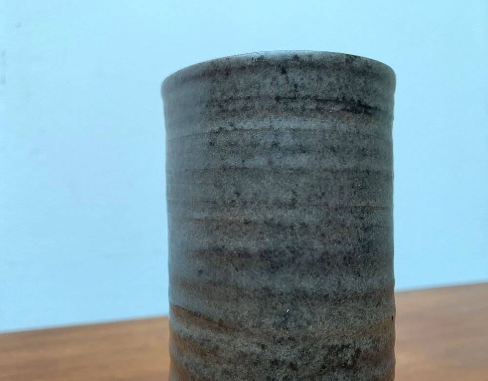 Vase de poterie de studio brutaliste allemand du milieu du siècle de Petra Töpferei, années 1960