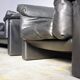 Moroso sofa set and armchairs in black leather, 1984
