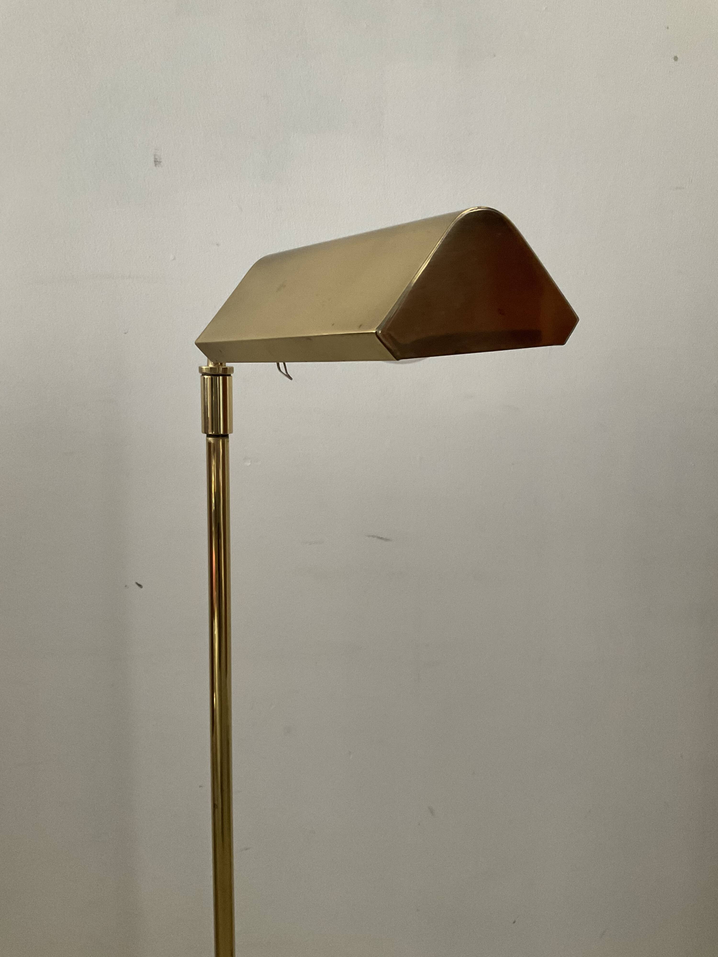 Deknudt brass e-reader floor lamp from the 70s