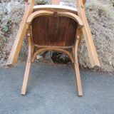 Armchair, beech and fabric