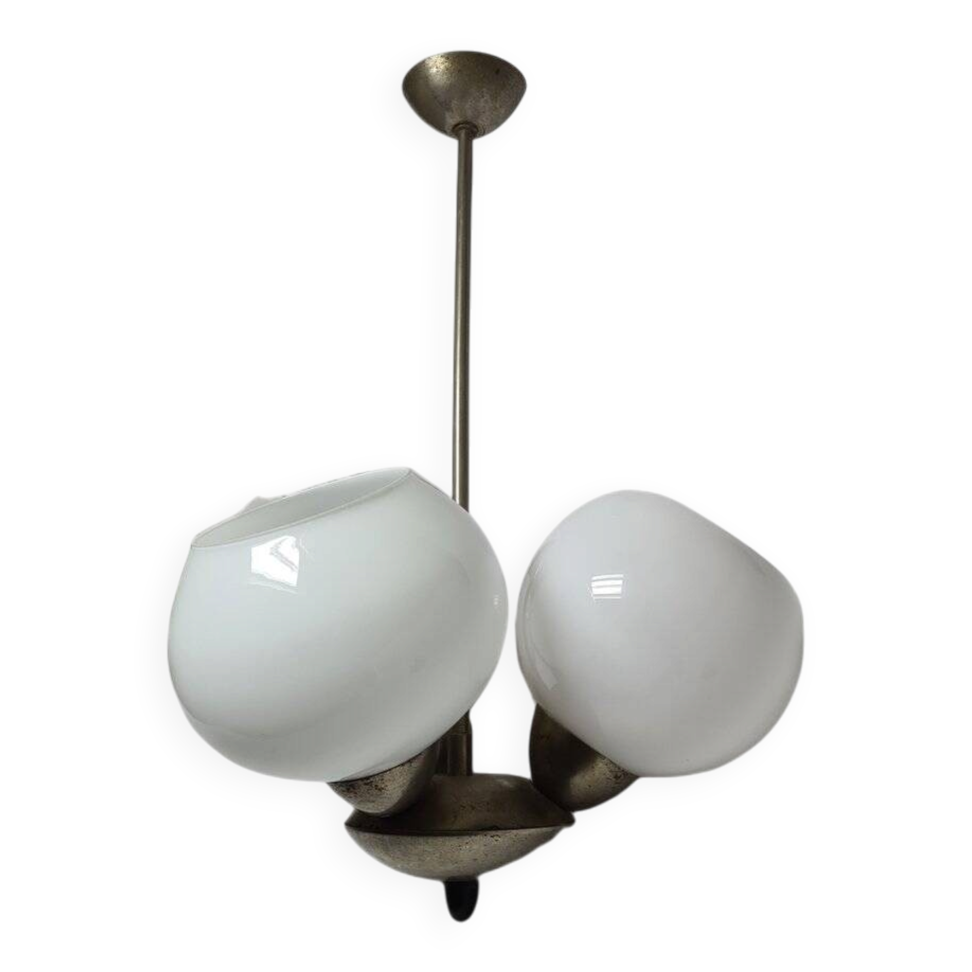 Art Deco glass chandelier, Poland, 1970s