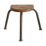 Wooden and tripod metal stool