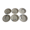 6 assiettes plate Sarreguemines petites fleurs