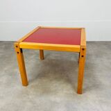 Table basse Flötotto Profilsystem années 70 rouge